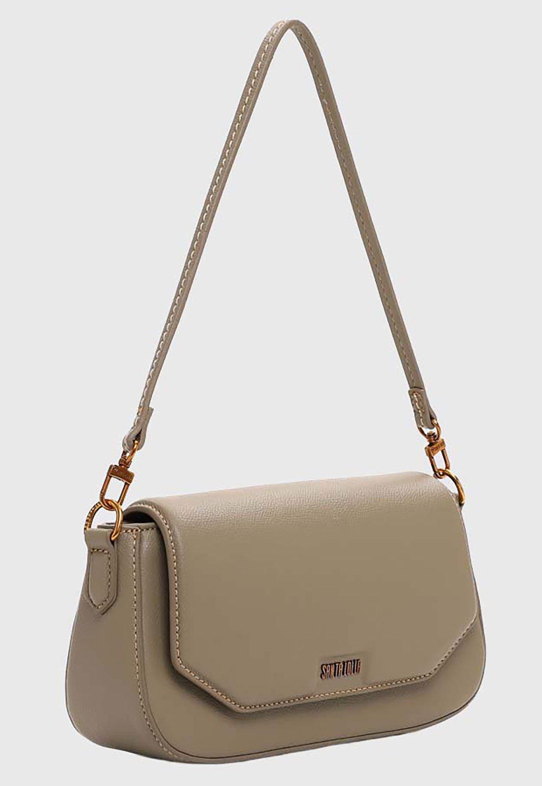 Bolsa Feminina Santa Lolla Média Alça Ajustável Bege