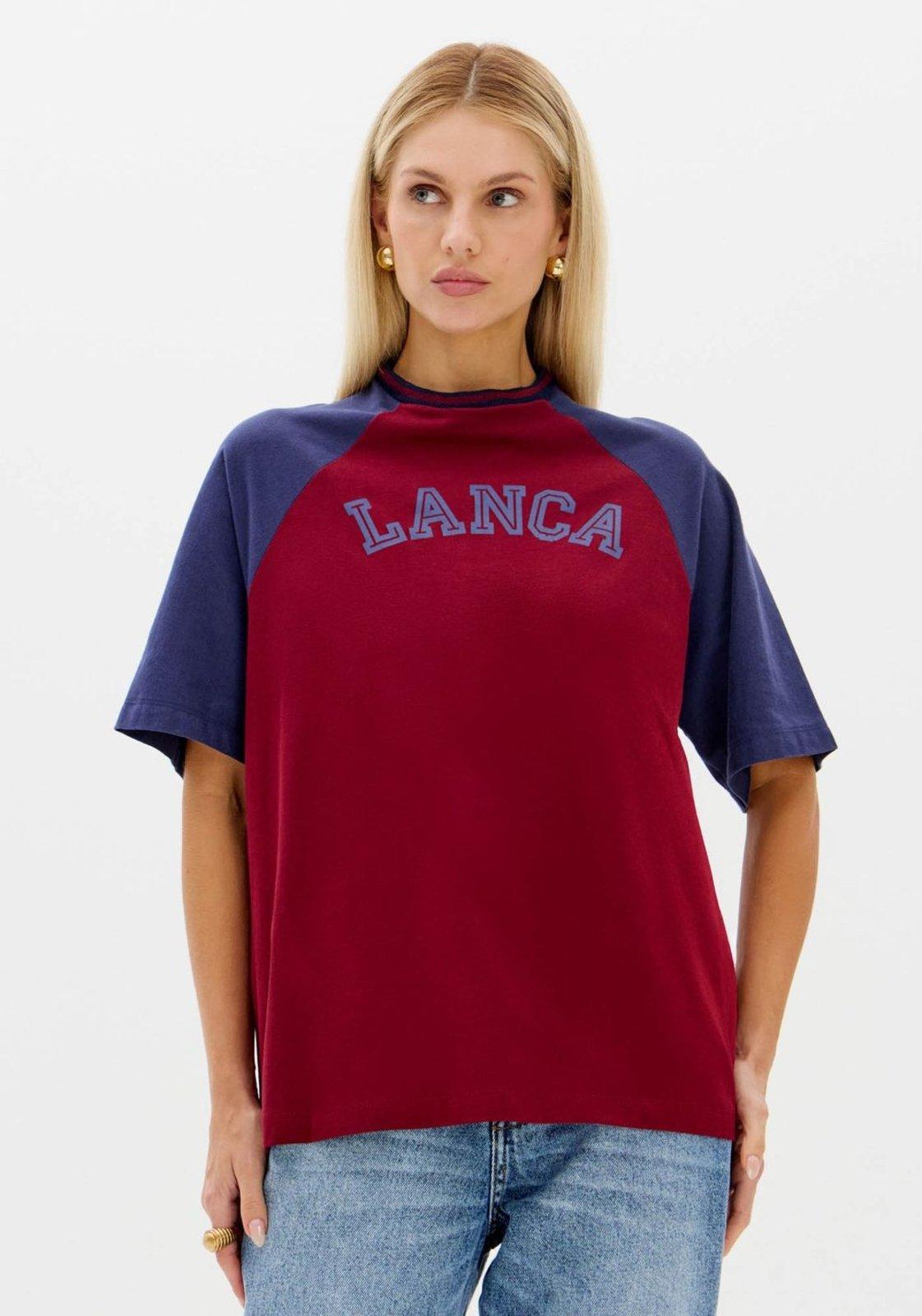 T-shirt Manga Raglan Com Estampa Lança Perfume