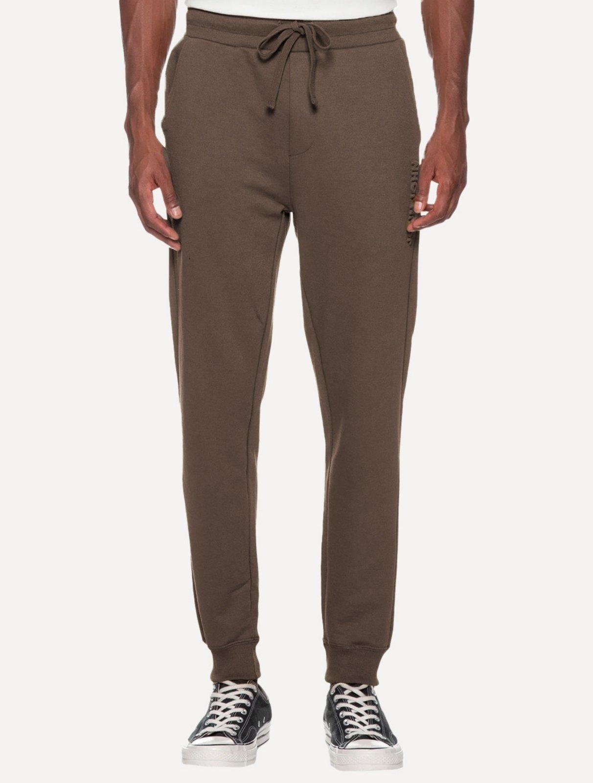 Calça John John Moletom Masculina Embossed Marrom