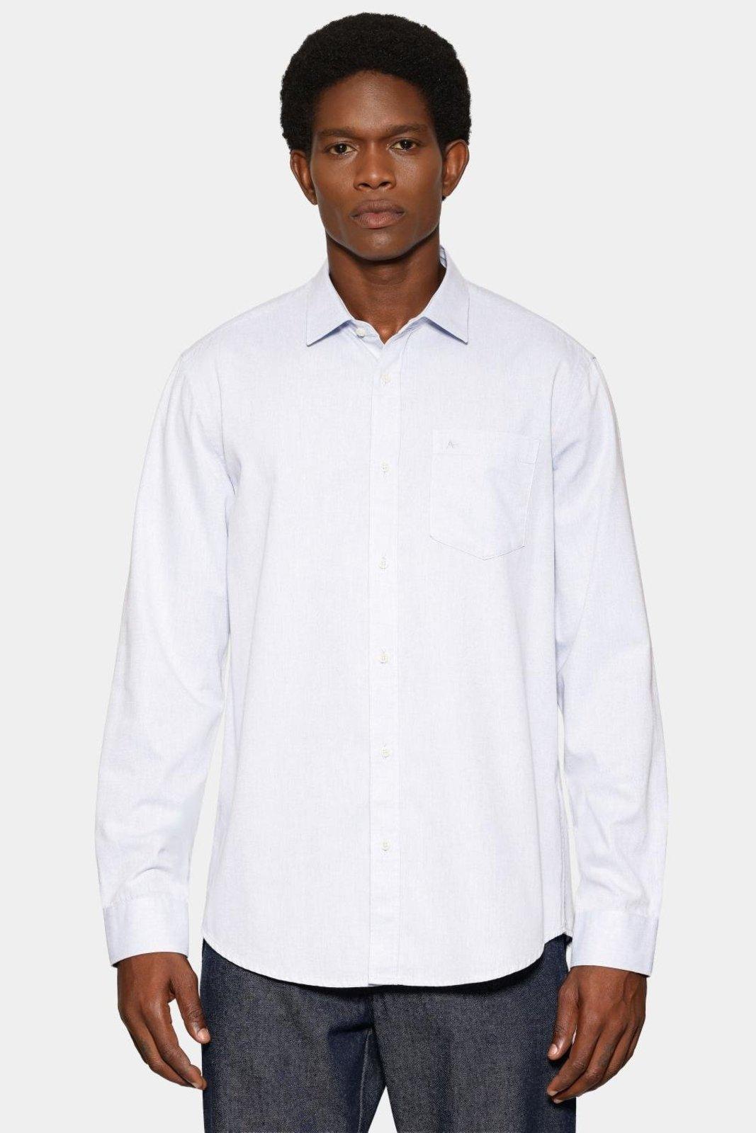 Camisa Aramis Manga Longa Regular Algodão Mescla Lotte Azul