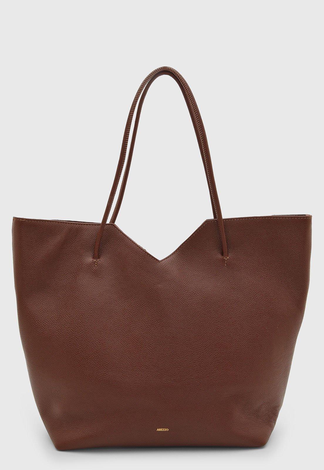 Bolsa Feminina Arezzo Tote Couro Marrom