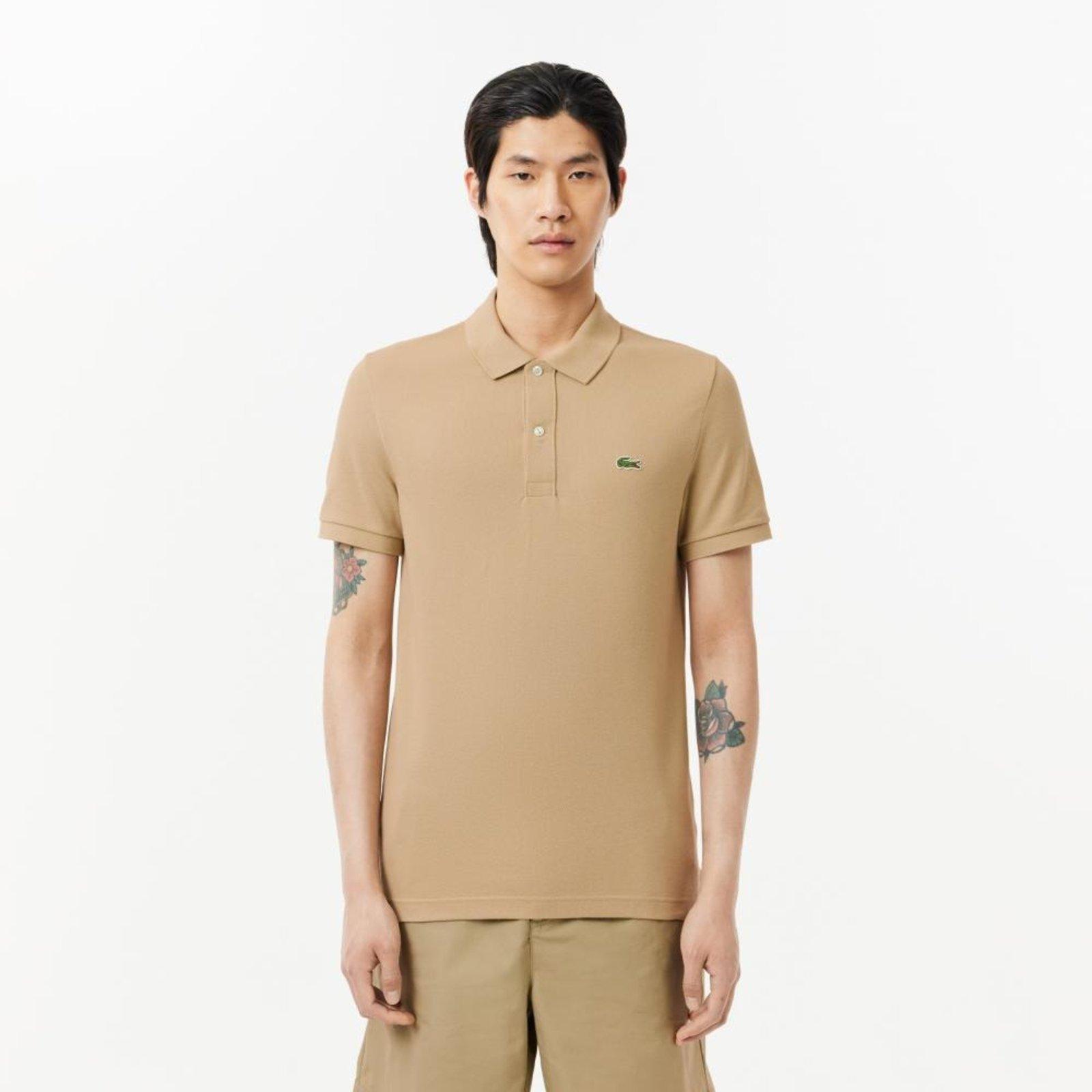 Camisa polo Lacoste de caimento slim Original L.12.12 Bege