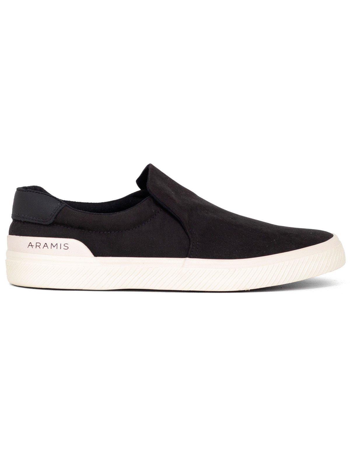 Tênis Masculino Slip On Aramis Casual Daily Slip Rain Elástico Confortável Preto