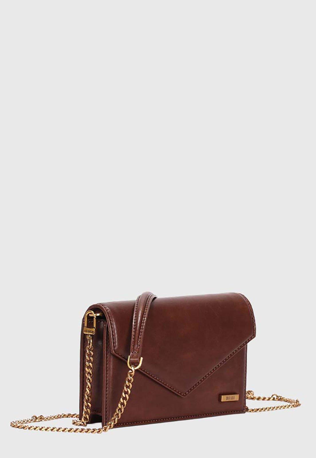 Bolsa Feminina Santa Lolla Pequena Alça Corrente Marrom