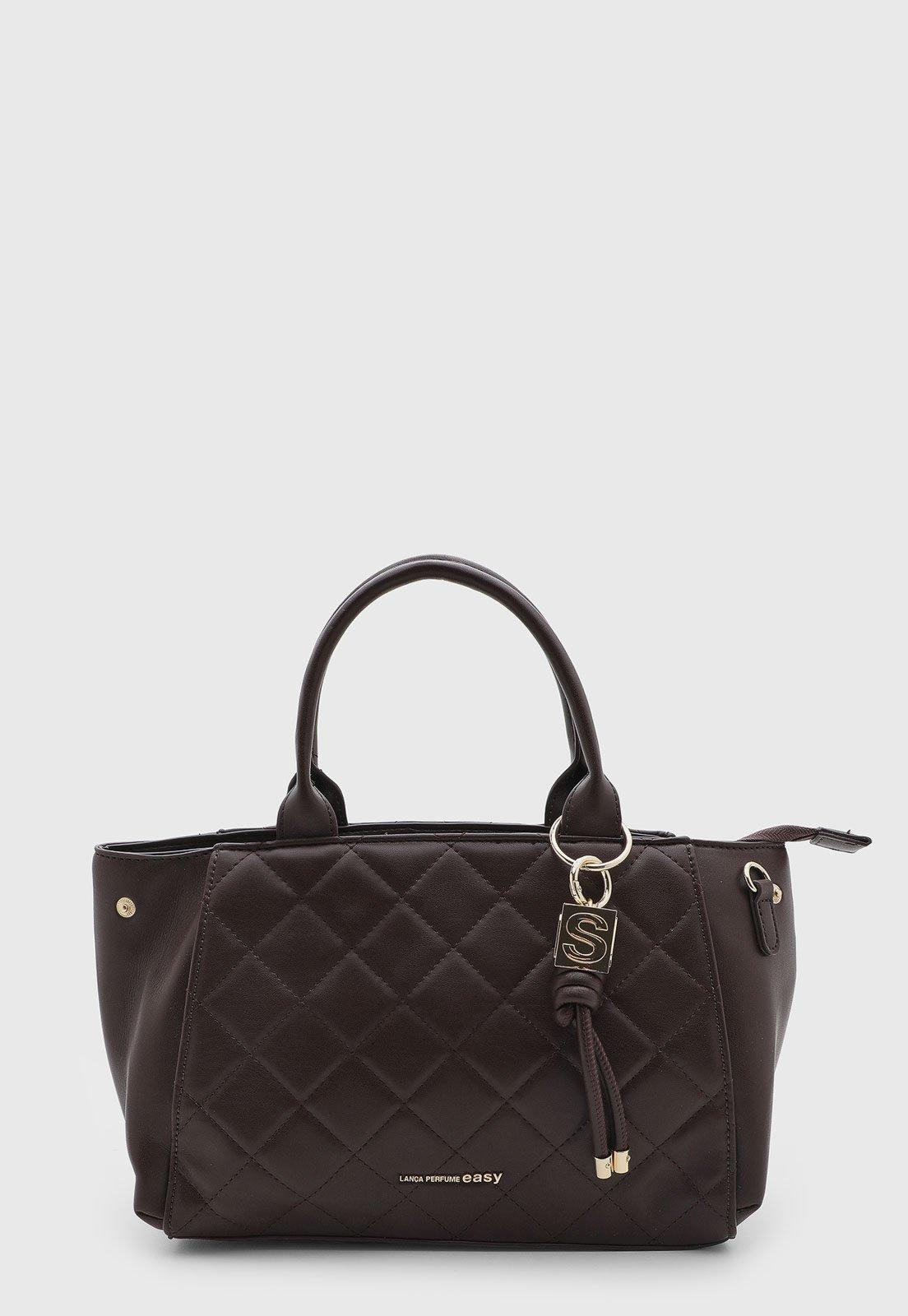 Bolsa Feminina Lança Perfume Matelassê Marrom