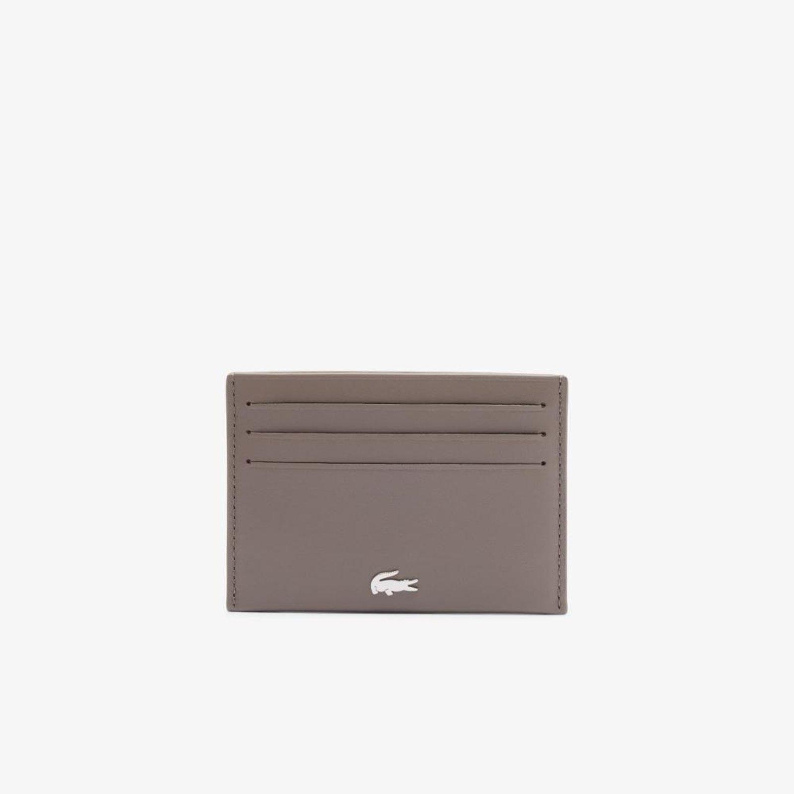 Porta-cartões FG masculino Lacoste de Couro Marrom