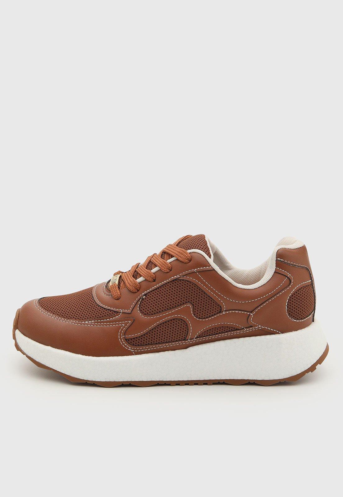 Tênis Feminino Vizzano Cano Baixo Marrom