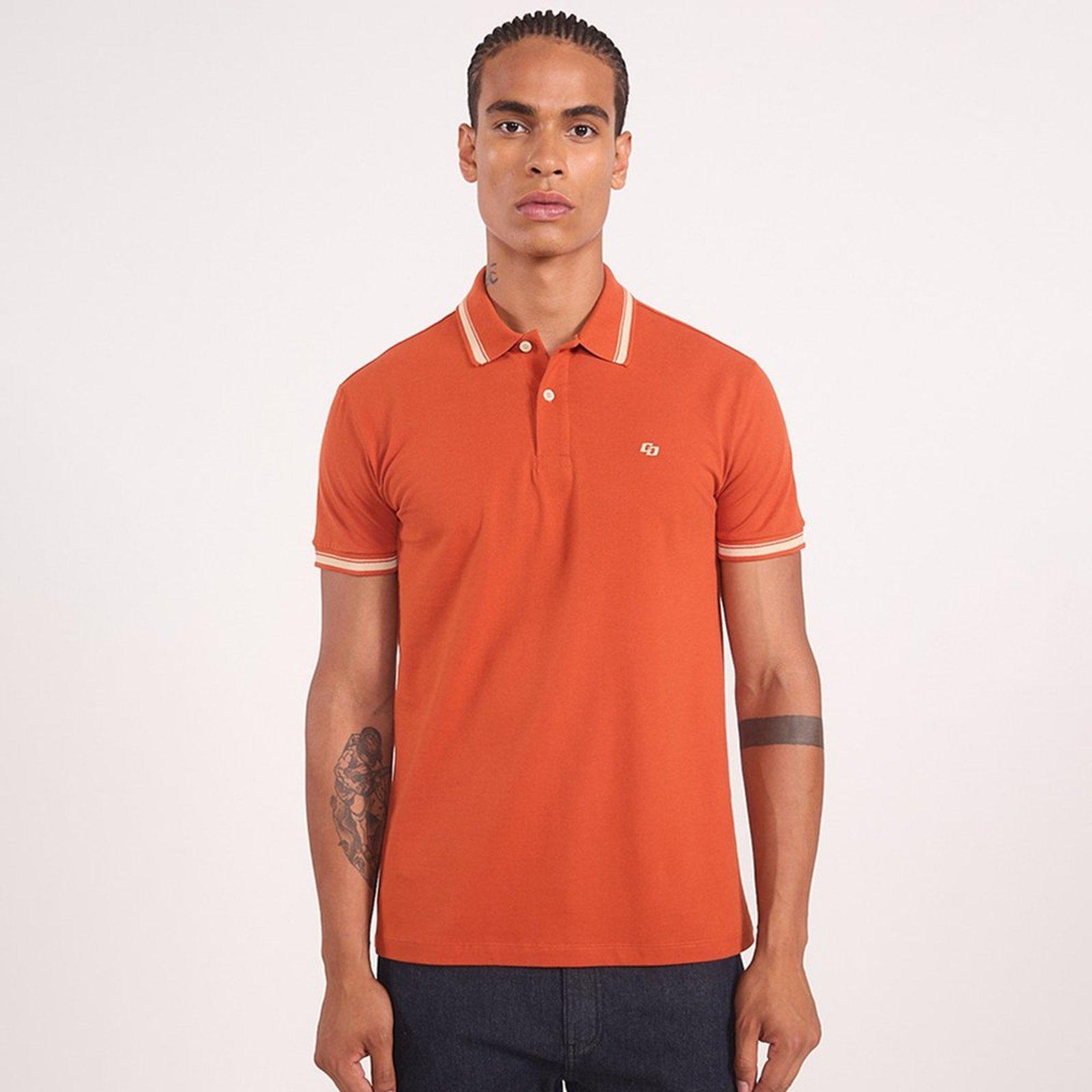 Camisa Polo Colcci Piquet Iconic Fx In26 Laranja Masculino