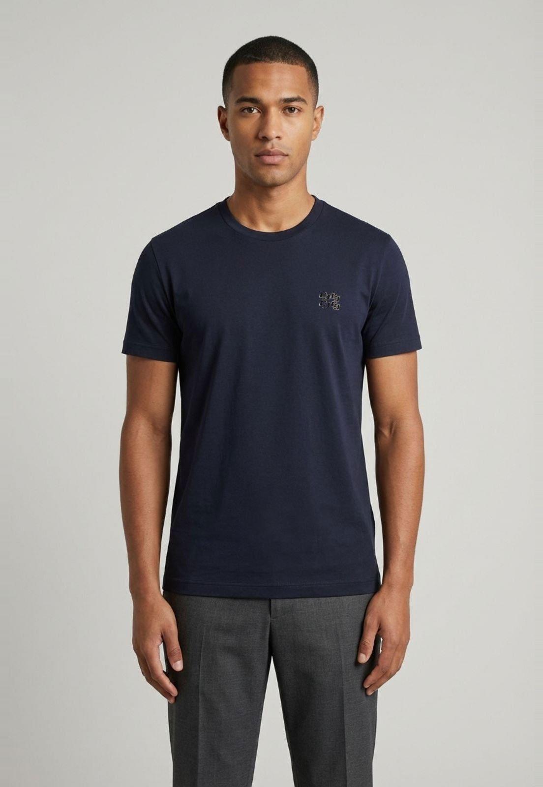 Camiseta Masculina Colcci Regular Gola Redonda Azul Marinho