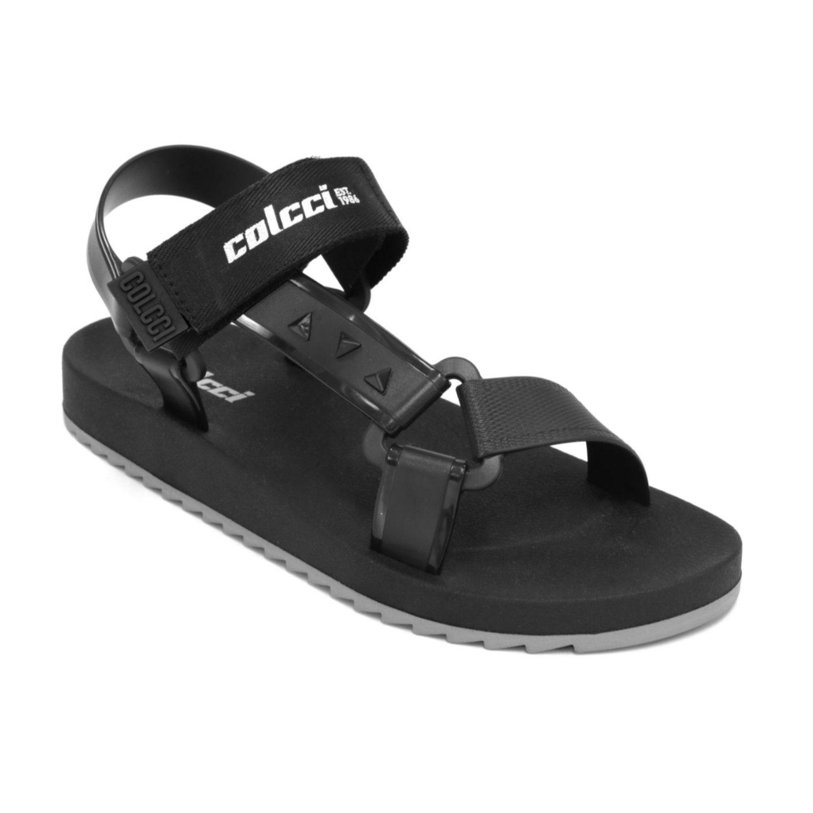 Sandália Charlie Colcci Techfit Detalhe Triangular Spikes Preto