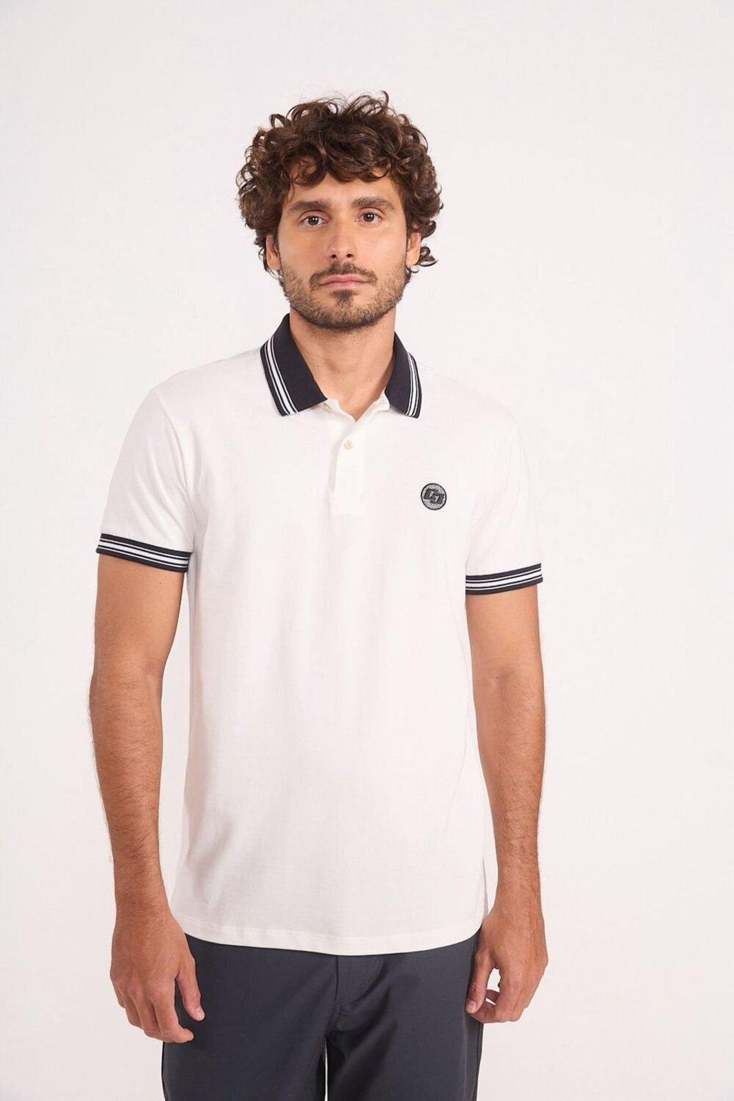 Polo Masculina Com Detalhe Em Listras Colcci Off Shell