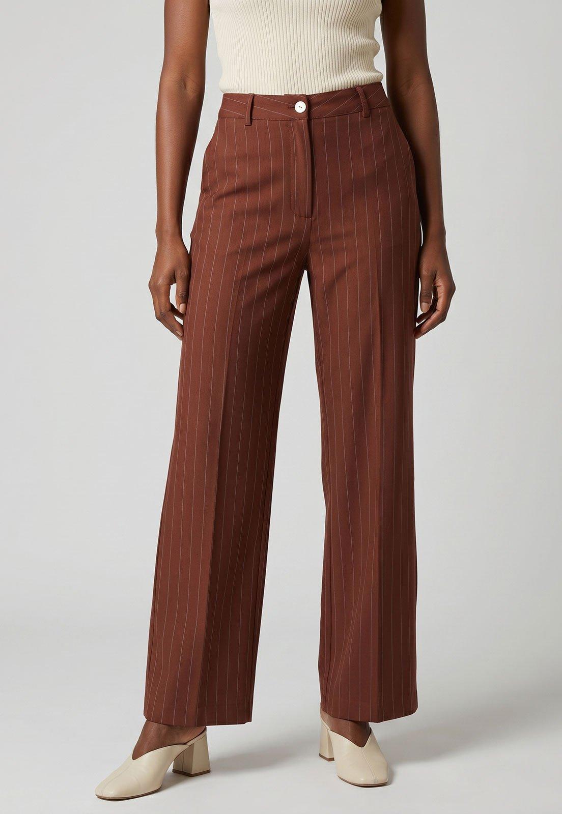 Calça Feminina Colcci Listrada Marrom