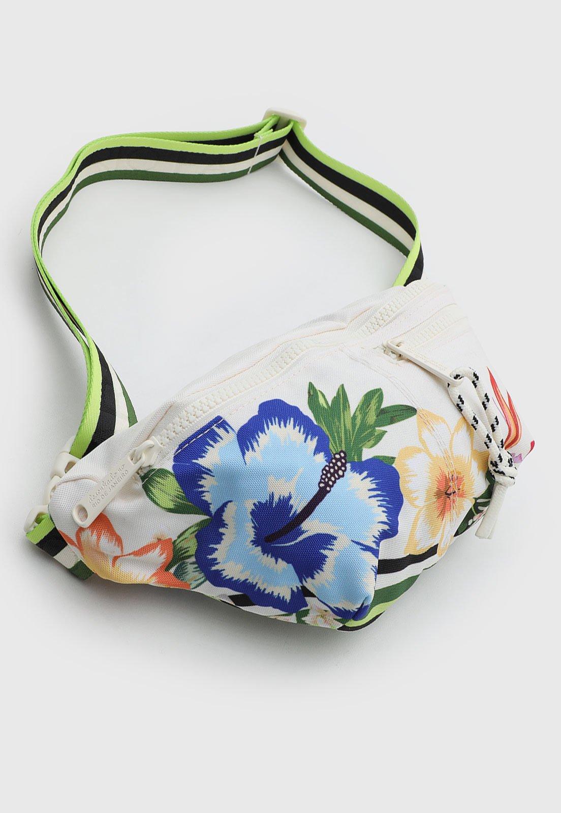 Bolsa de Cintura FARM Floral Branca
