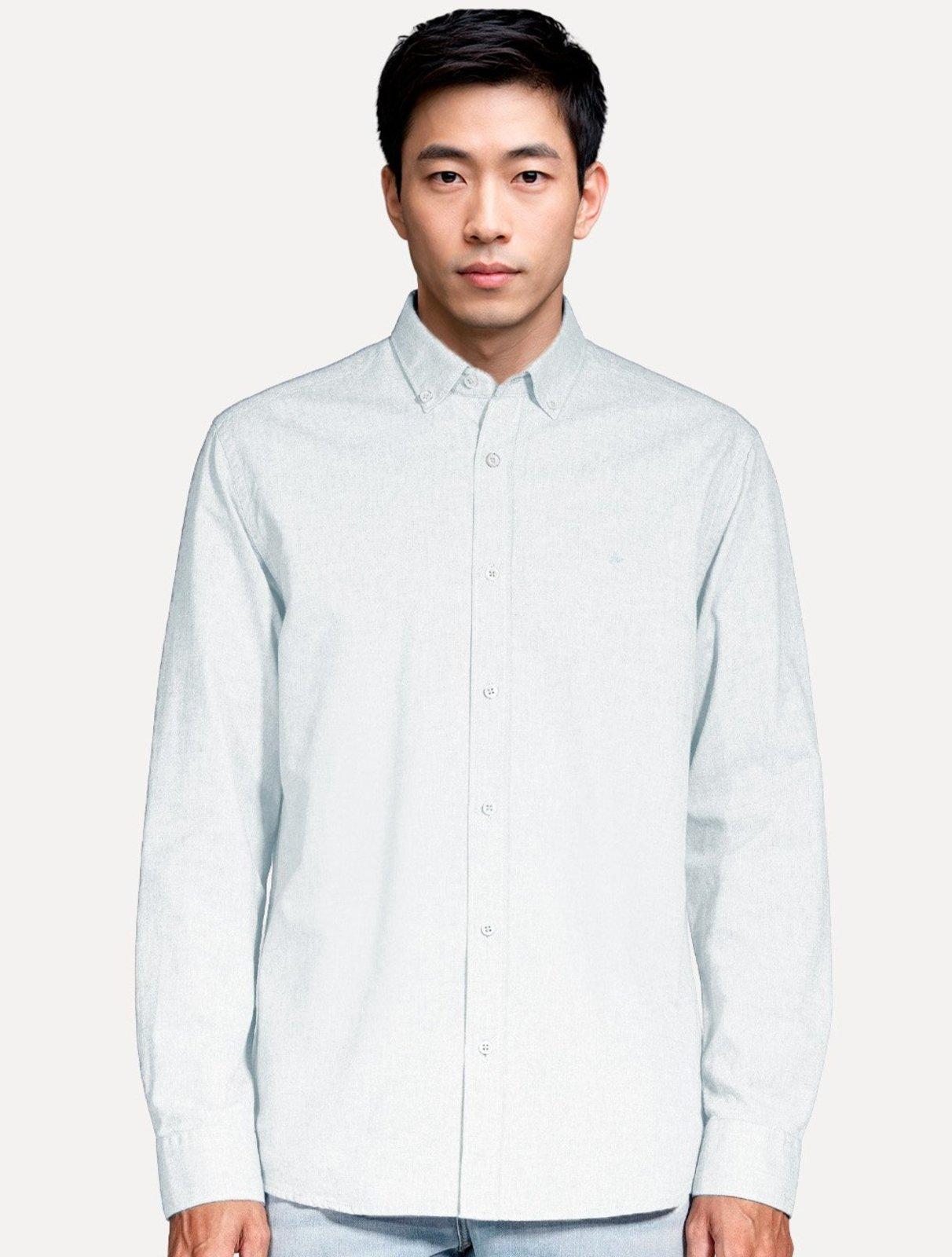 Camisa Aramis Masculina Slim Oxford Planalto Azul Celeste