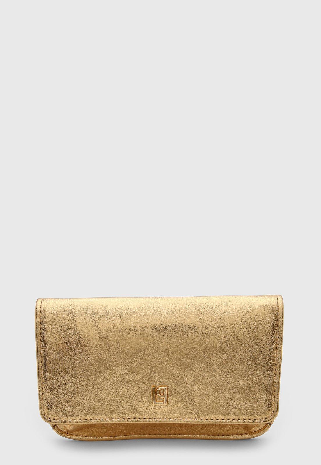 Bolsa Feminina Lança Perfume Pequena Dourada