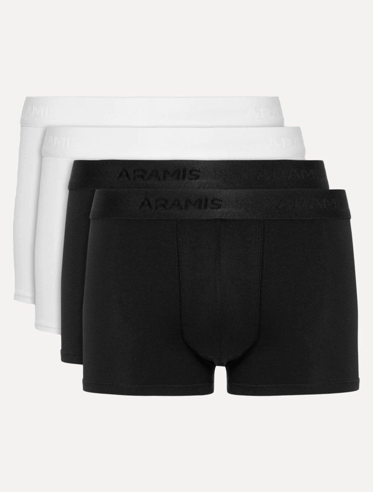 Cuecas Aramis Boxer Cotton Preta/ Branca Pack 4UN