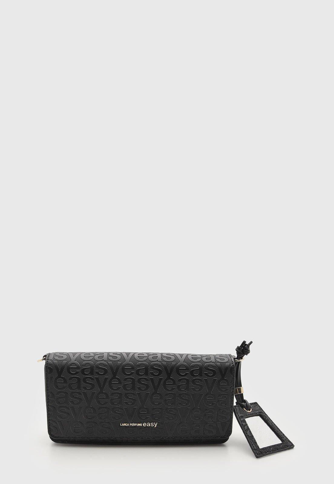 Bolsa Feminina Lança Perfume Texturizada Preta