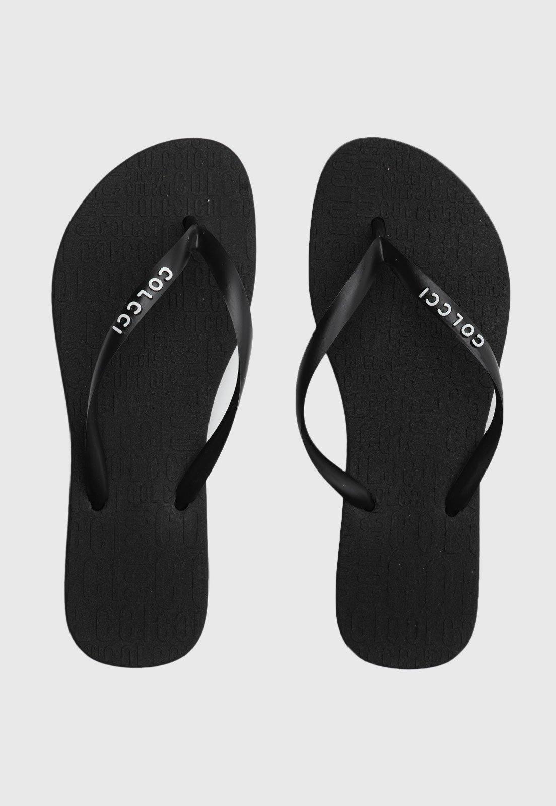 Chinelo Colcci Logo Preto