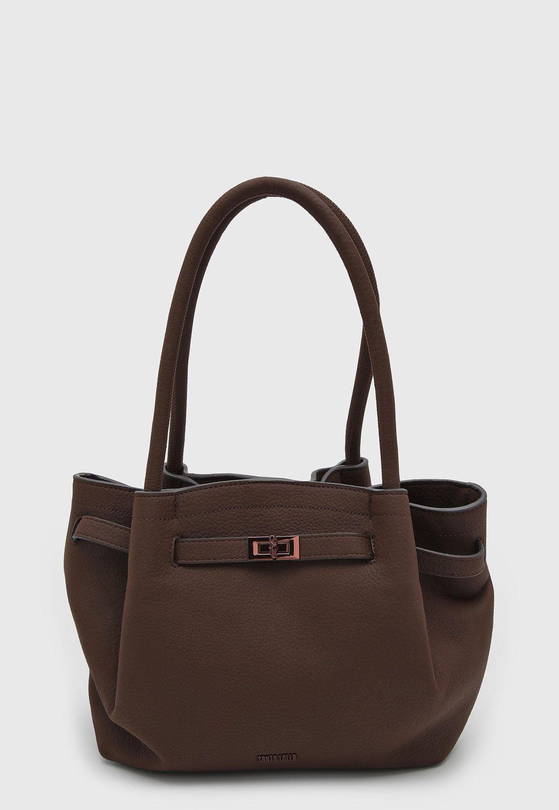 Bolsa Feminina Santa Lolla Estruturada Marrom