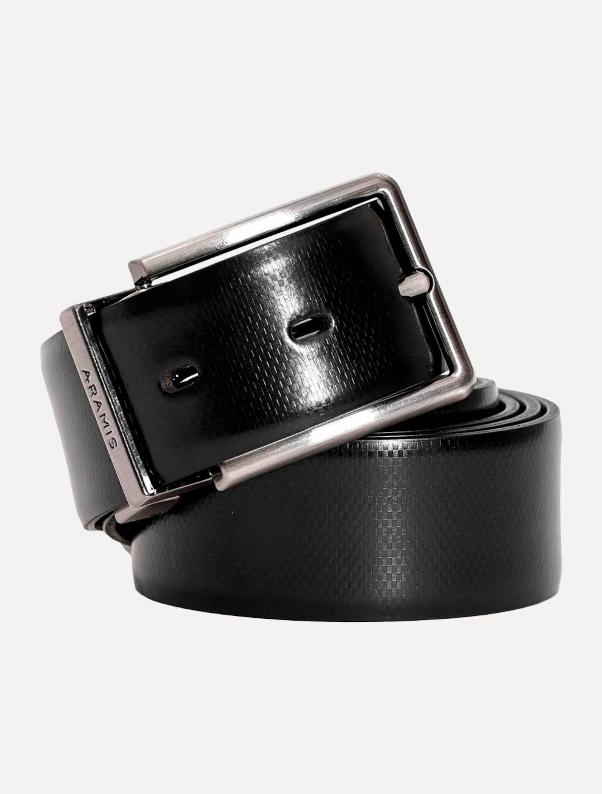 Cinto Aramis Masculino Dupla Face Engrave Preto/Café