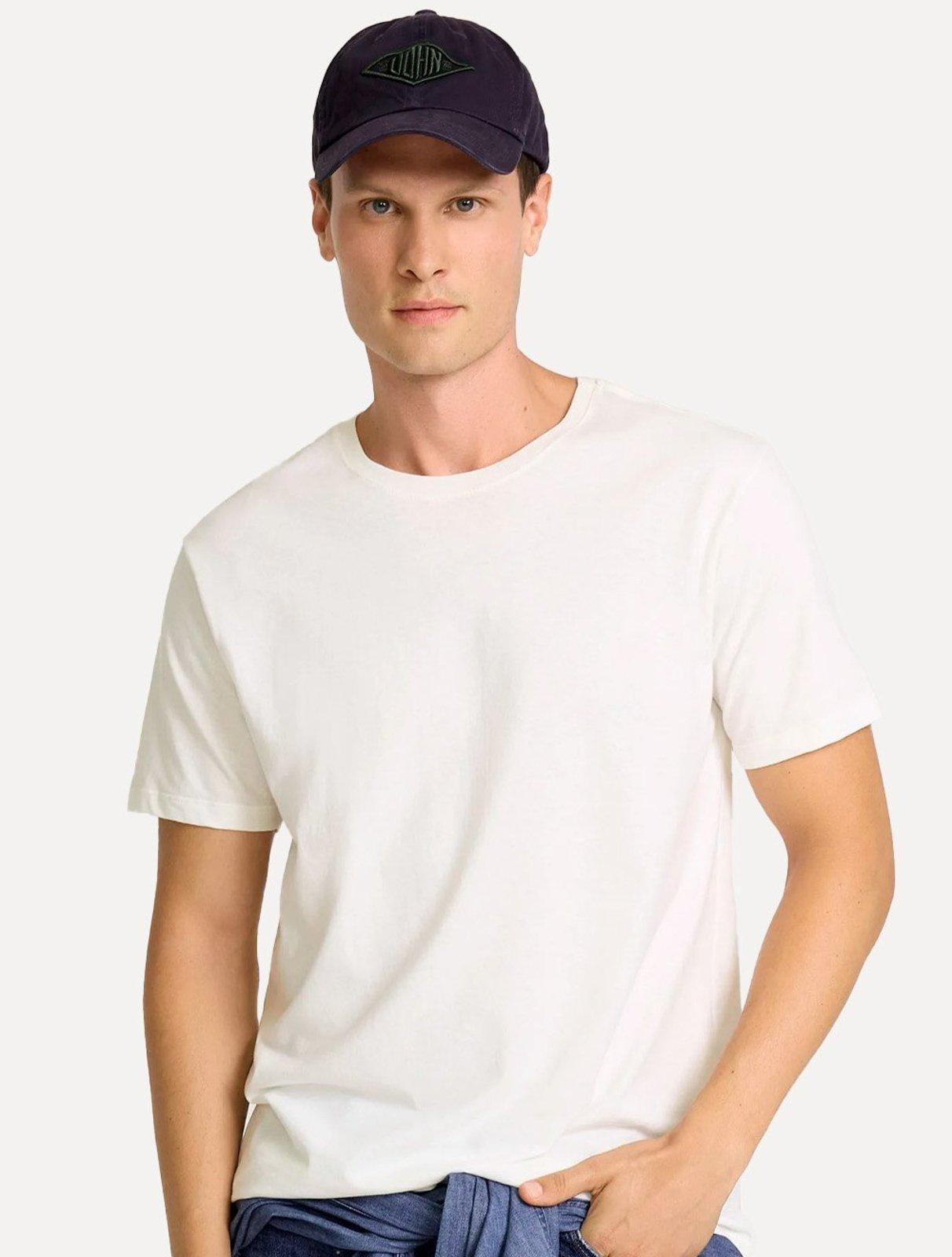 Camiseta John John Masculina Regular Fit Basic Lisa Off White