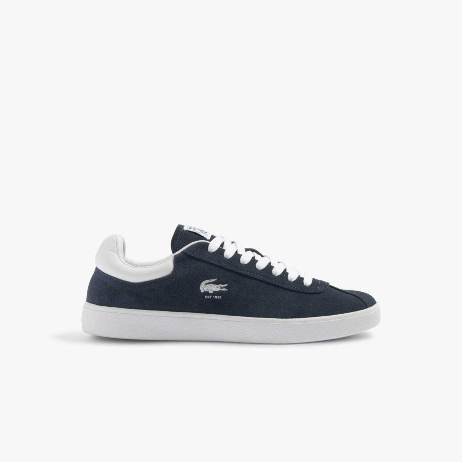Tênis masculino Lacoste de camurça Baseshot Branco