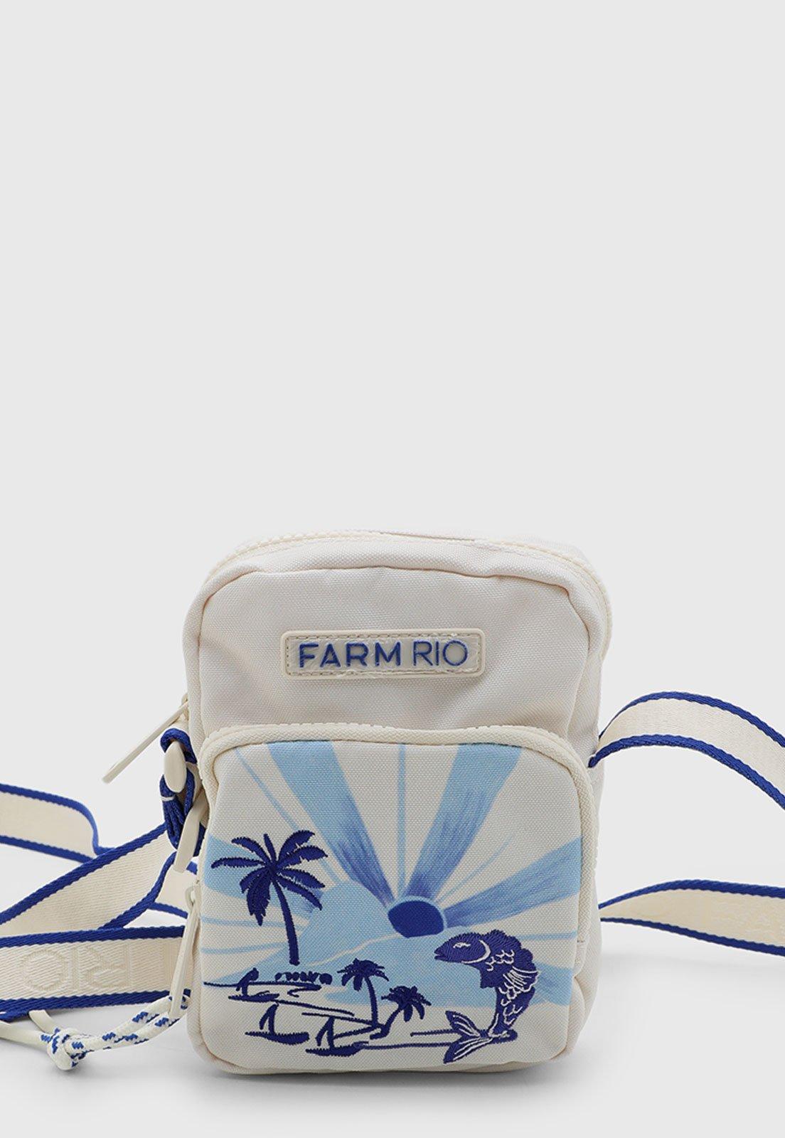 Bolsa Feminina FARM Estampa Tropical Branca