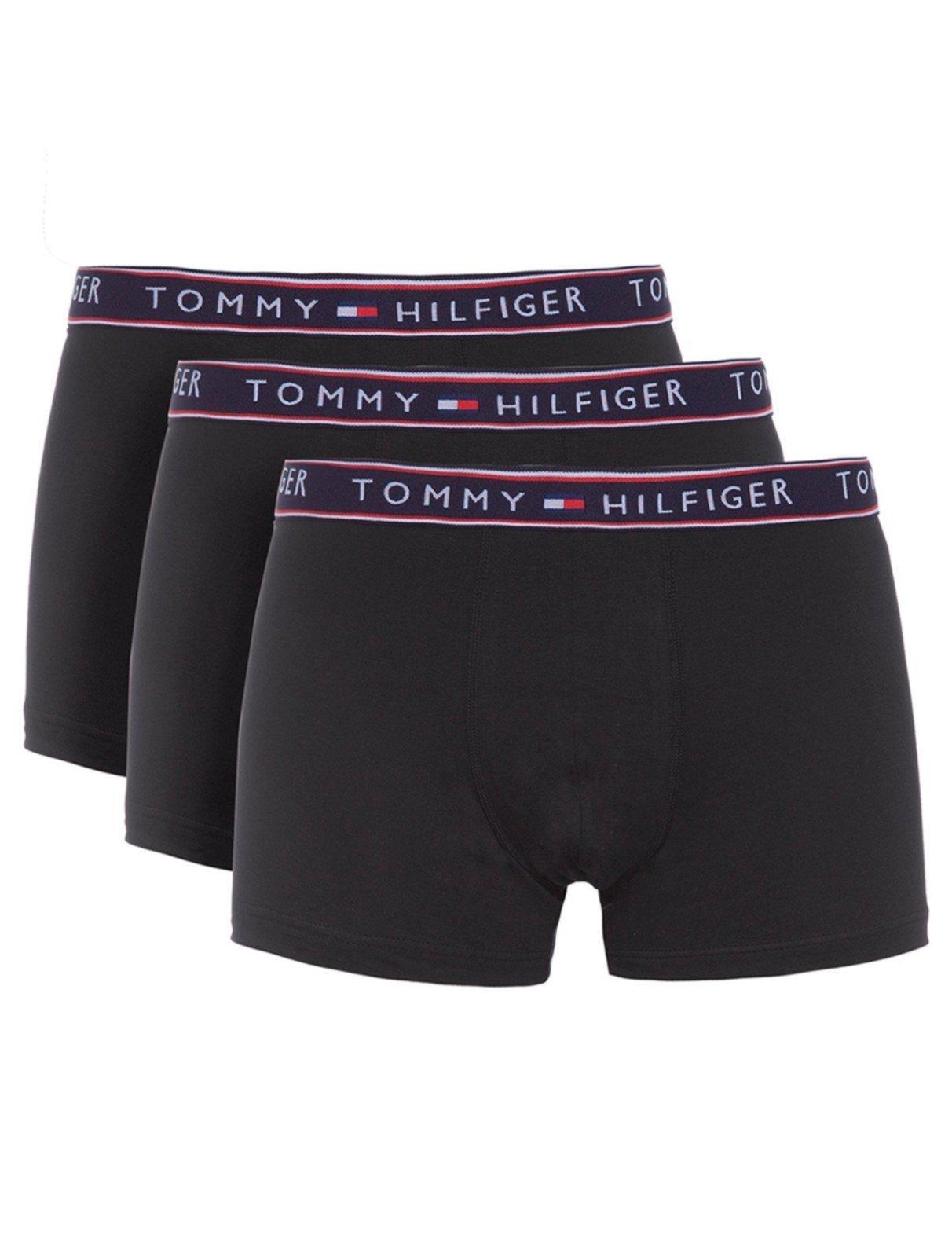 Cueca Tommy Hilfiger Cotton Stretch Trunk Colors Preta Pack 3UN