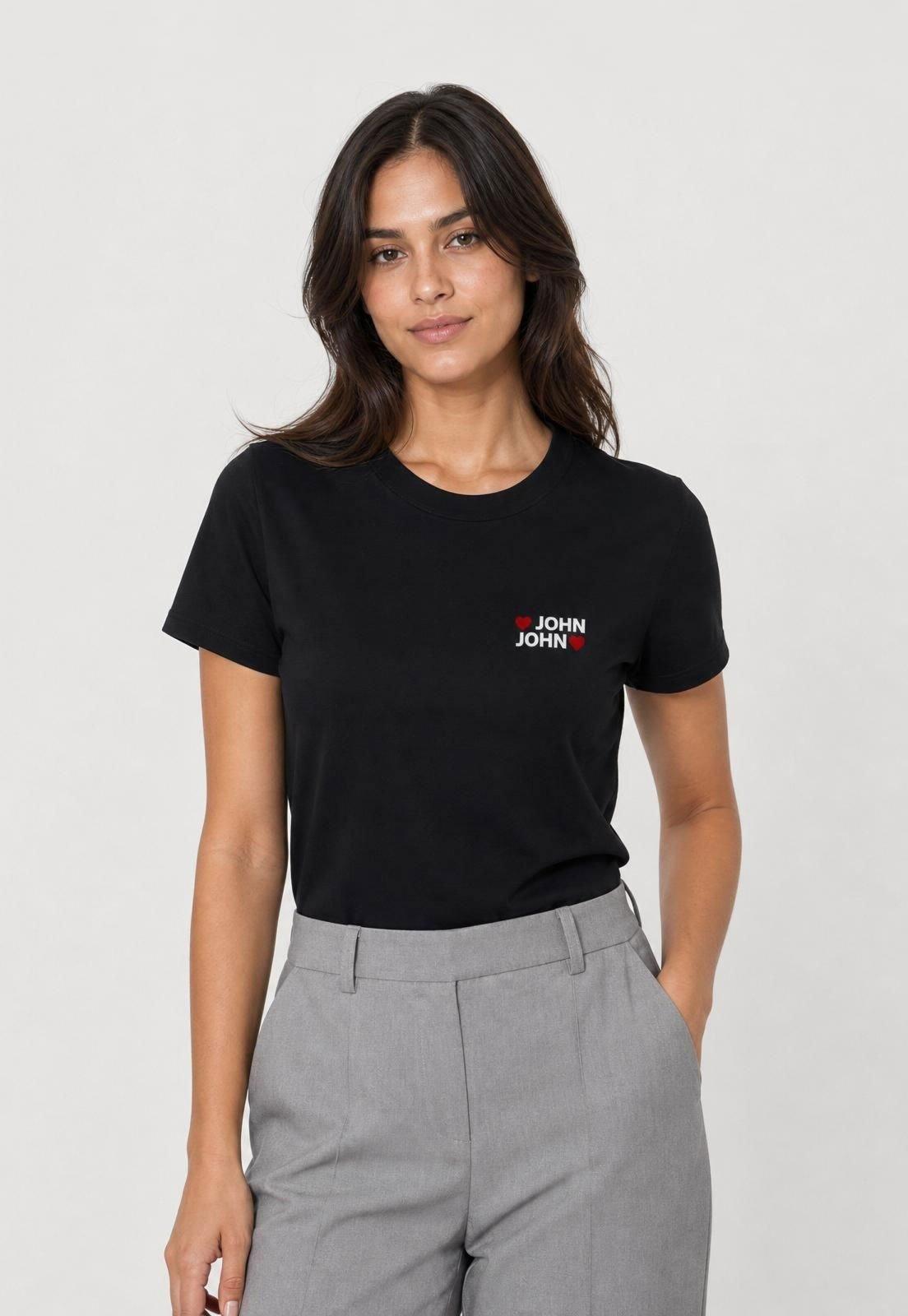 Camiseta John John Hearts Preta