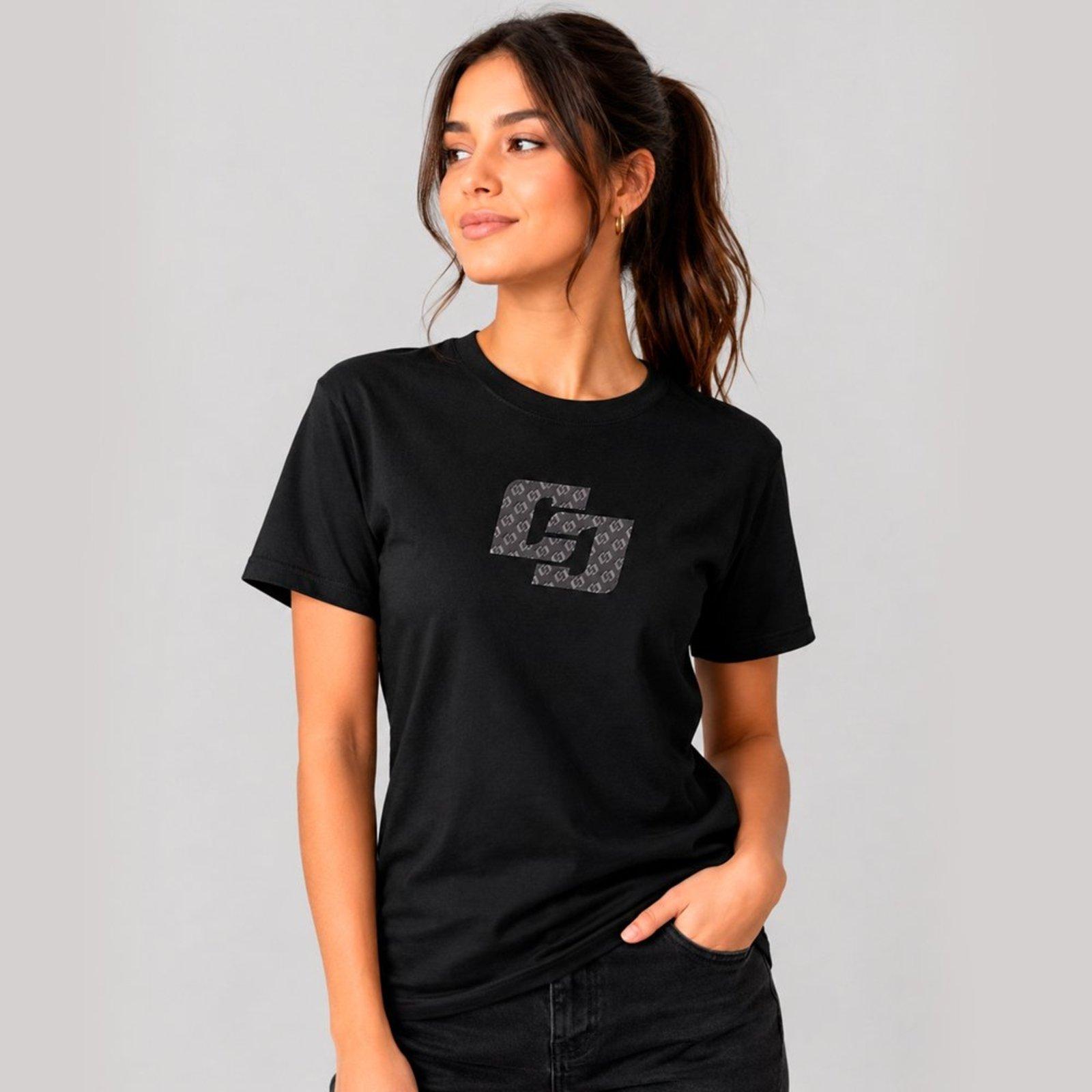 Camiseta Colcci Monogram In26 Preto Feminino