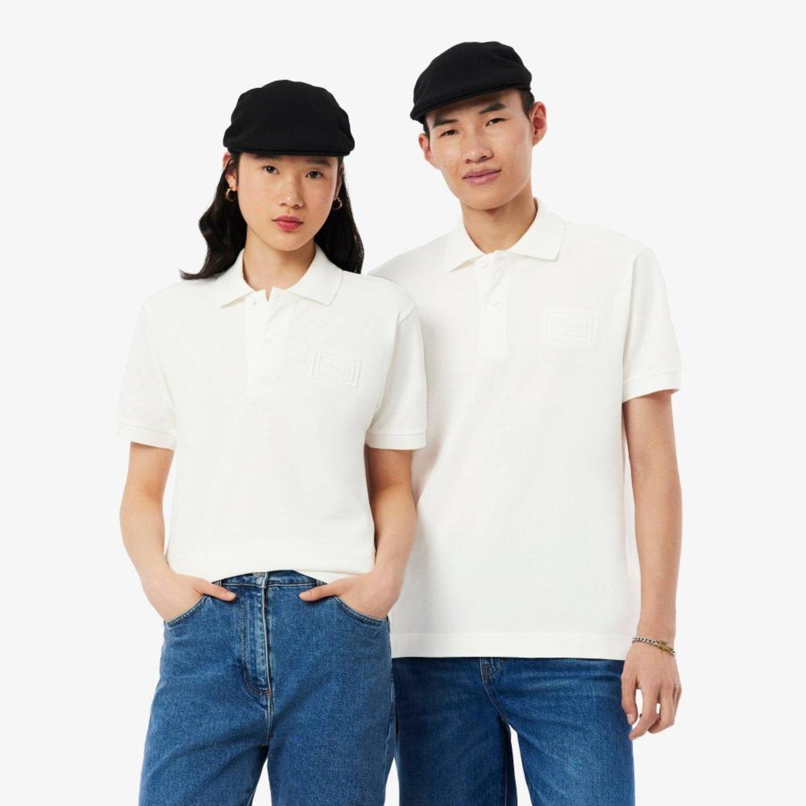 Polo com Estampa em Relevo – Classic Fit Branco