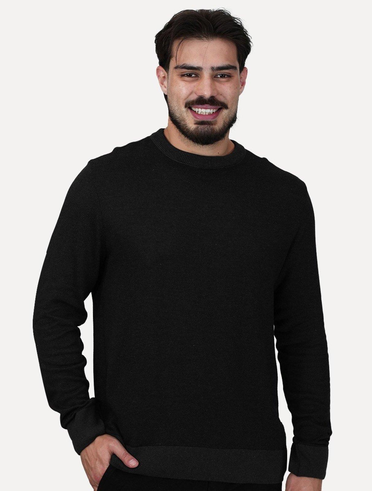 Suéter John John Masculino Regular Fit Tricot Smooth Cinza Escuro