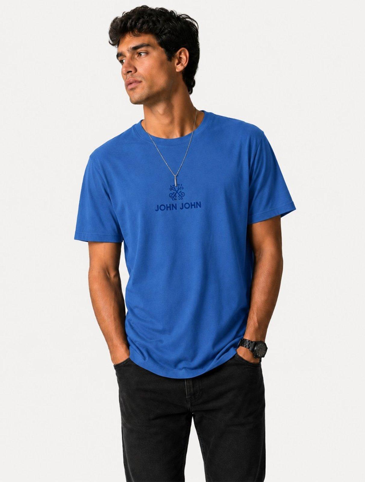 Camiseta John John Masculina Regular Fit Loft Azul Escuro