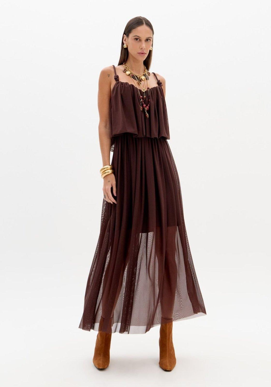 Vestido Tule De Alças Lança Perfume