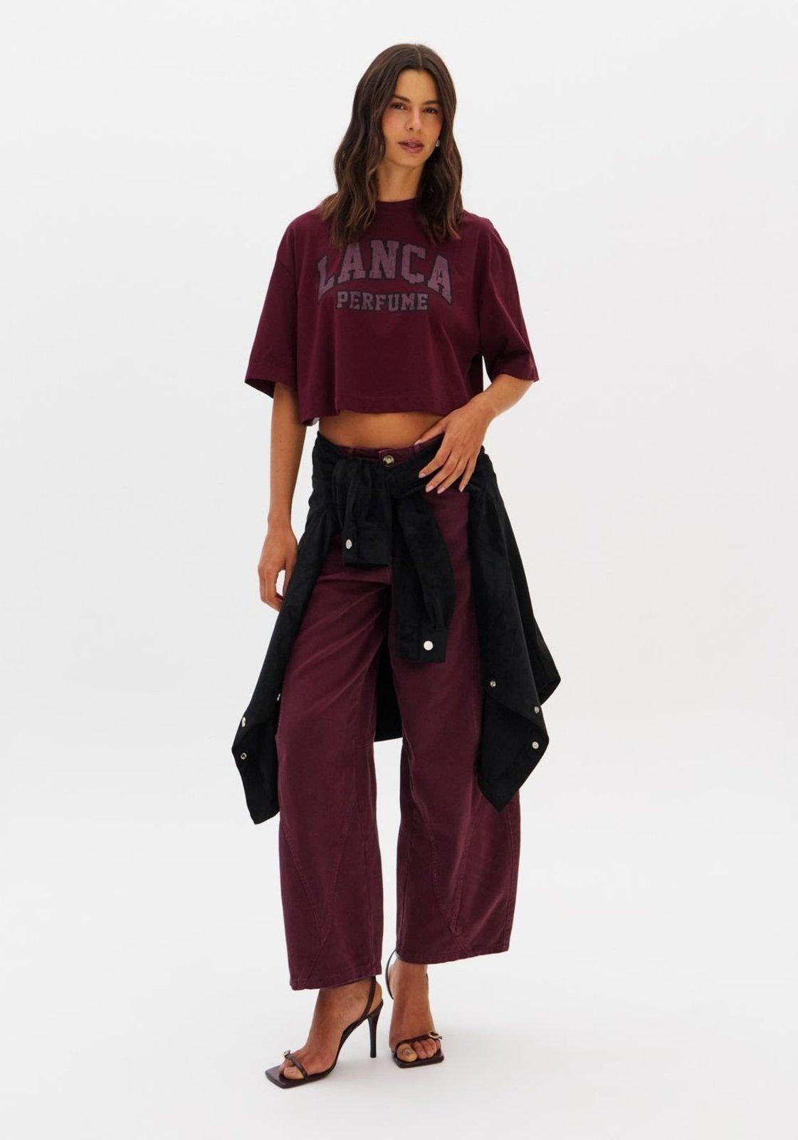 Calça Sarja Baggy Balloon Cintura Média Lança Perfume