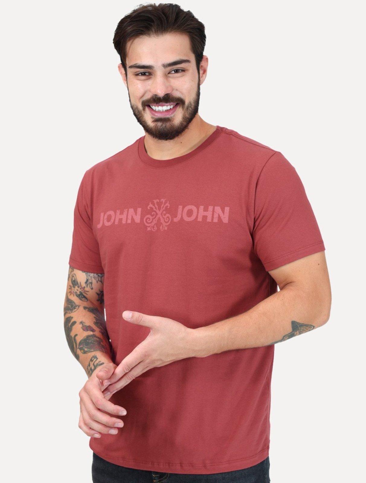 Camiseta John John Masculina Fit Basic Vermelho Médio