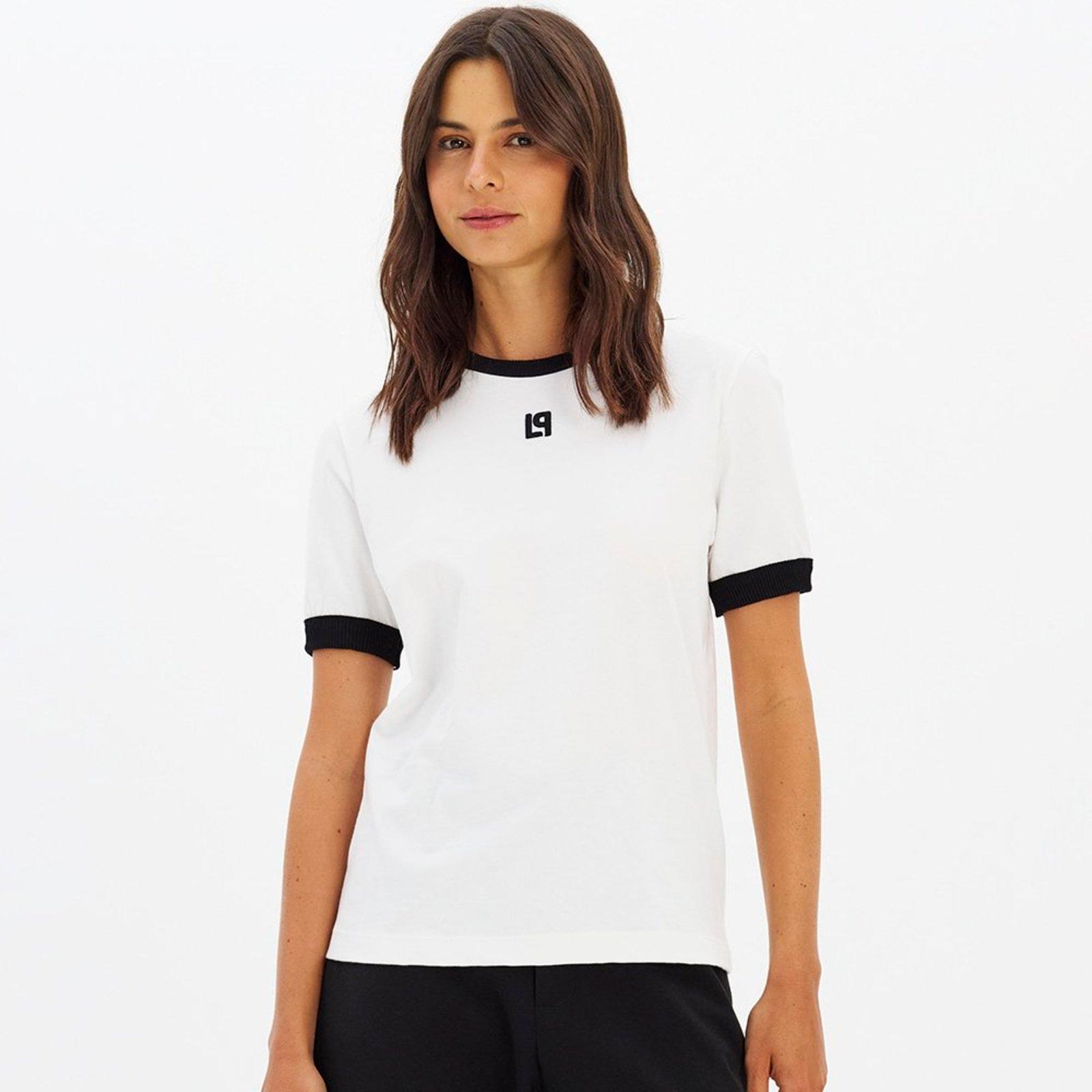 Camiseta Lança Perfume Rg Bordado In26 Off White Feminino