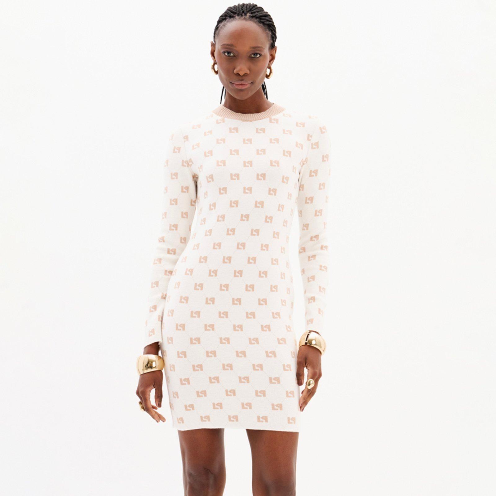 Vestido Curto Lança Perfume Tricot In25 Bege Feminino