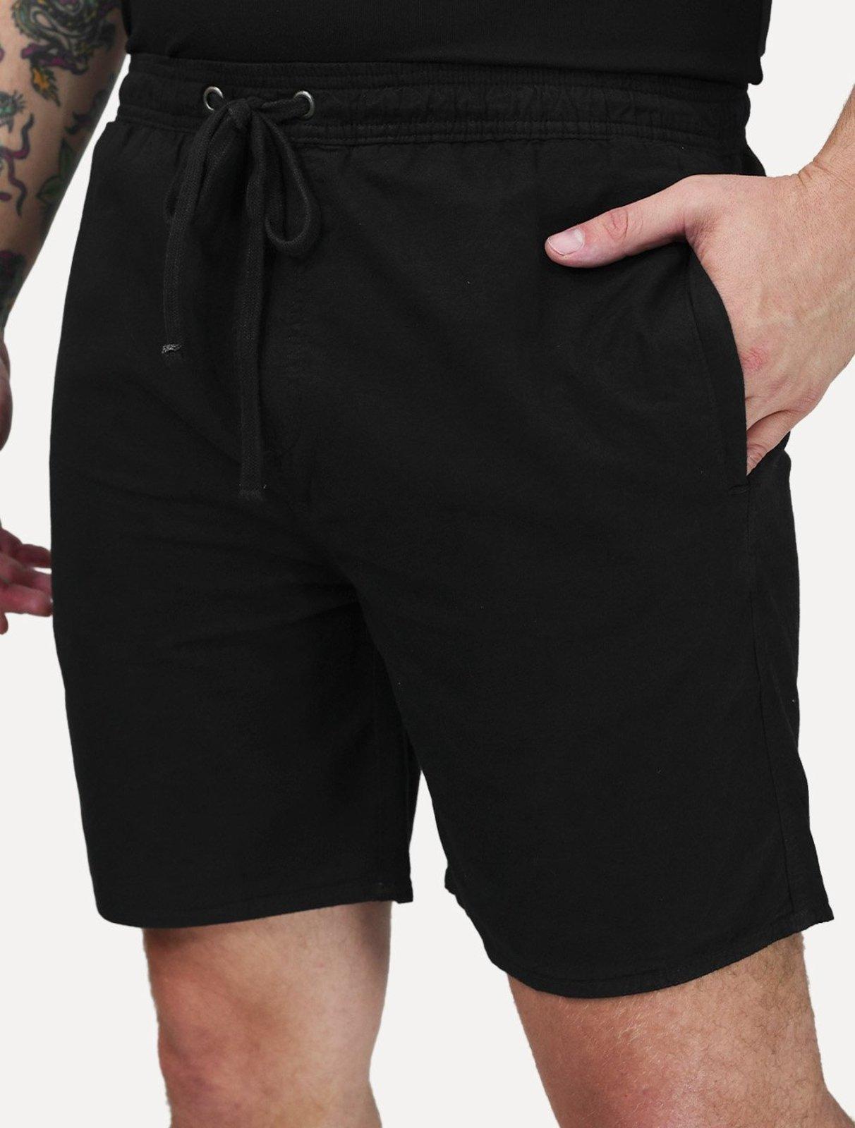 Short Aramis Masculino Elástico Color Liso Preto