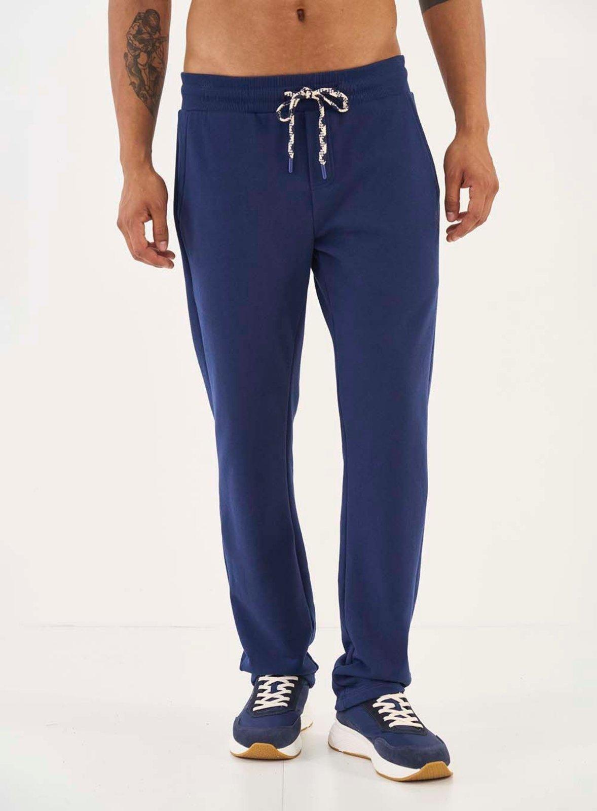 Calça Moletom Comfort Reta Colcci Azul Darkness