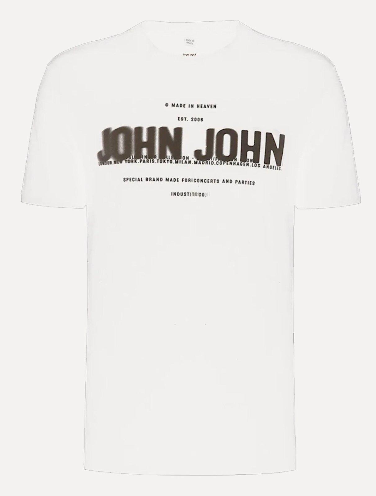 Camiseta John John Masculina Regular All Winter Branca