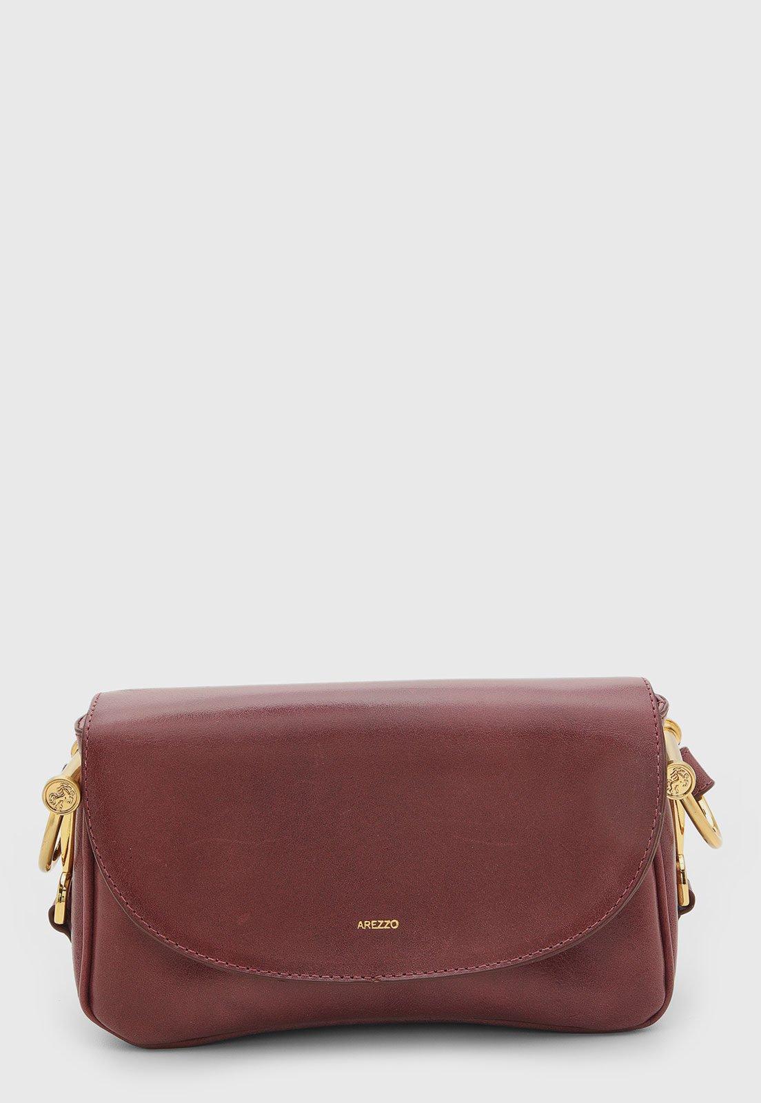Bolsa Feminina Arezzo Design Estruturado Couro Bordô
