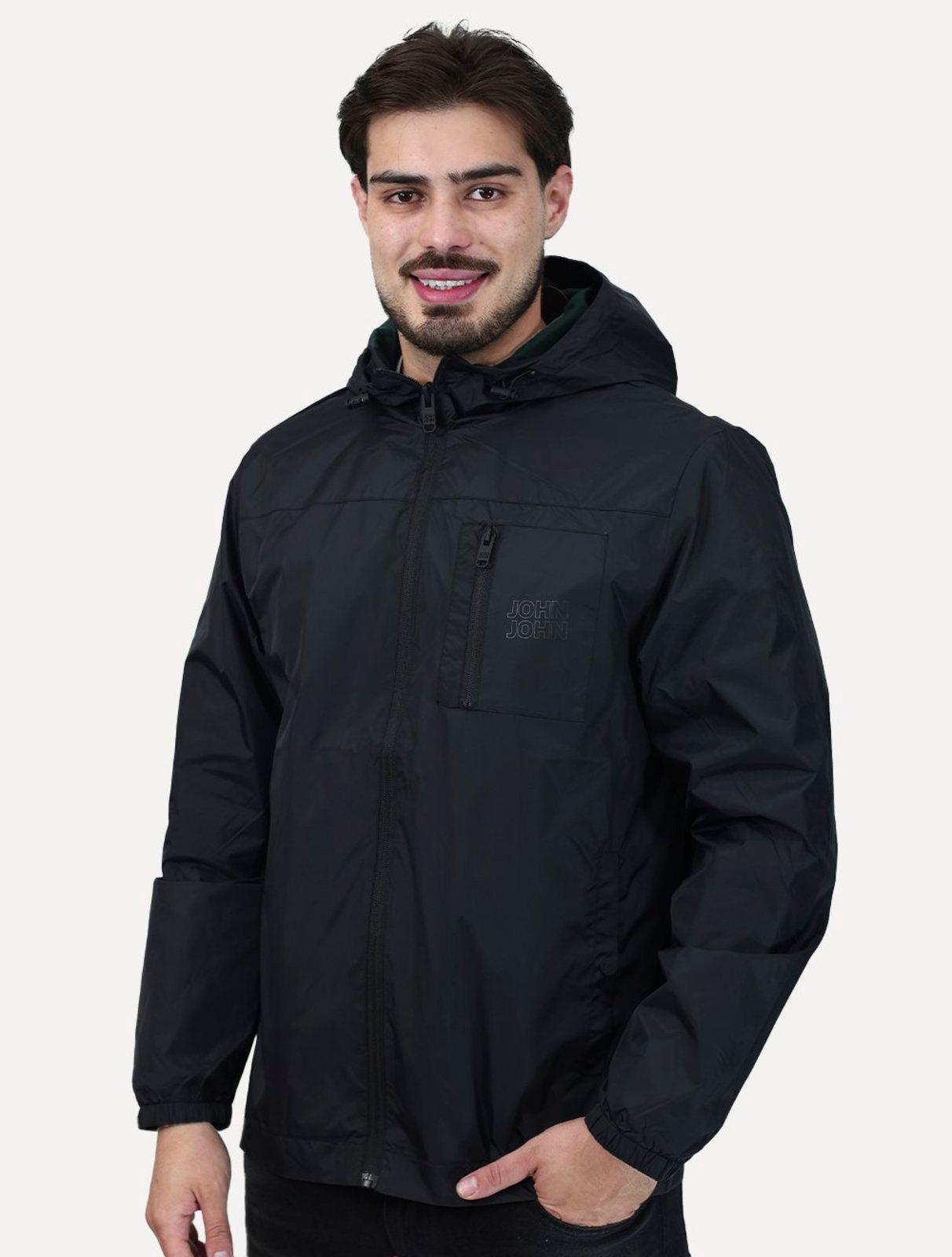 Jaqueta John John Masculina Regular Fit Jean Michael Green Preta