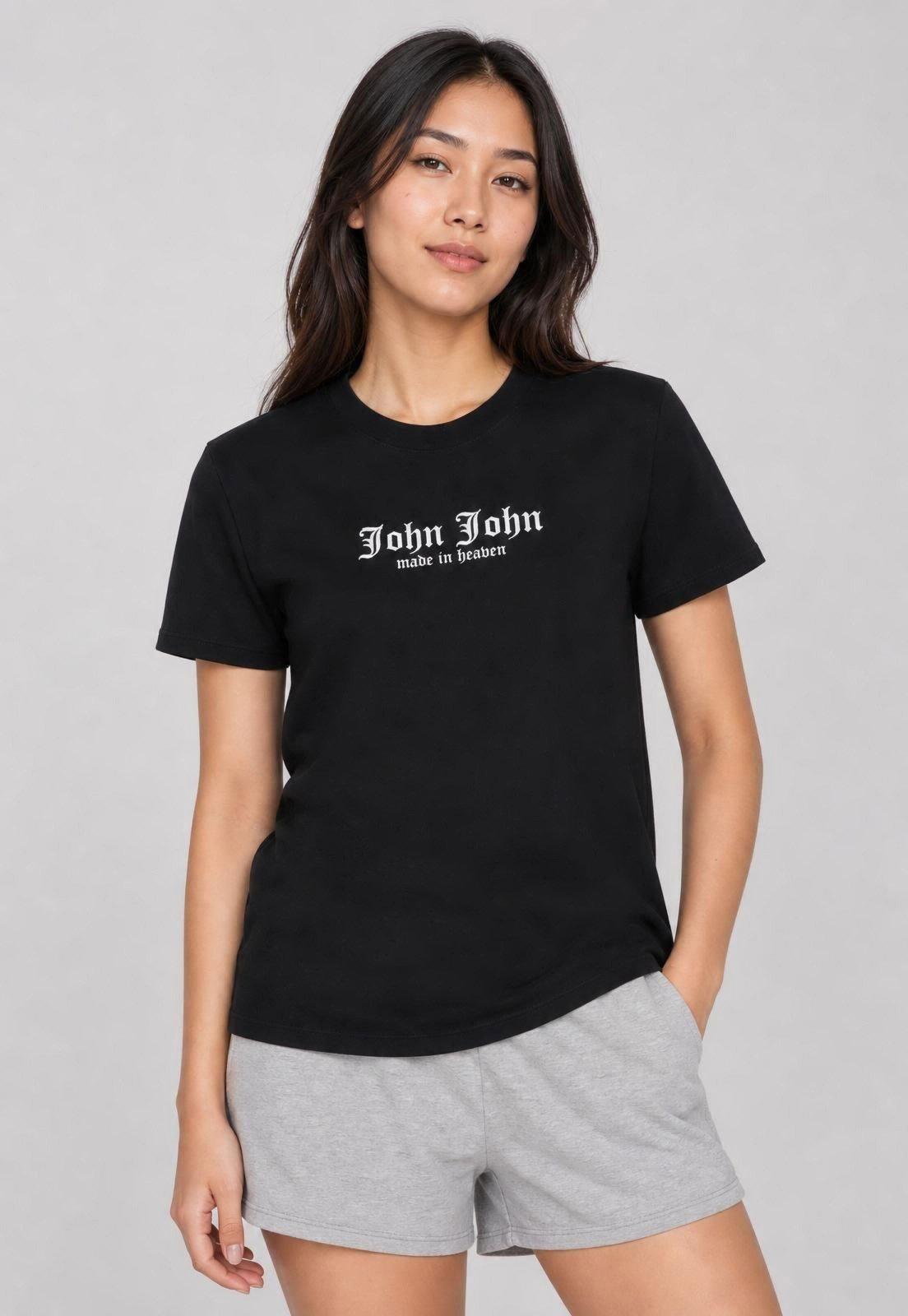 Camiseta Feminina John John Heaven Punk Preta