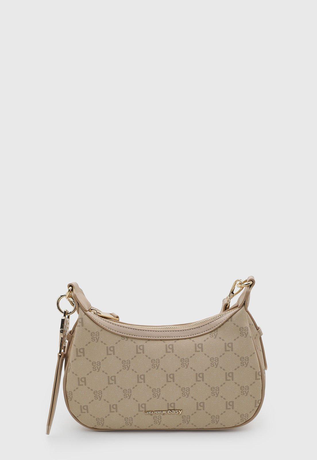 Bolsa Feminina Lança Perfume Couro Bege