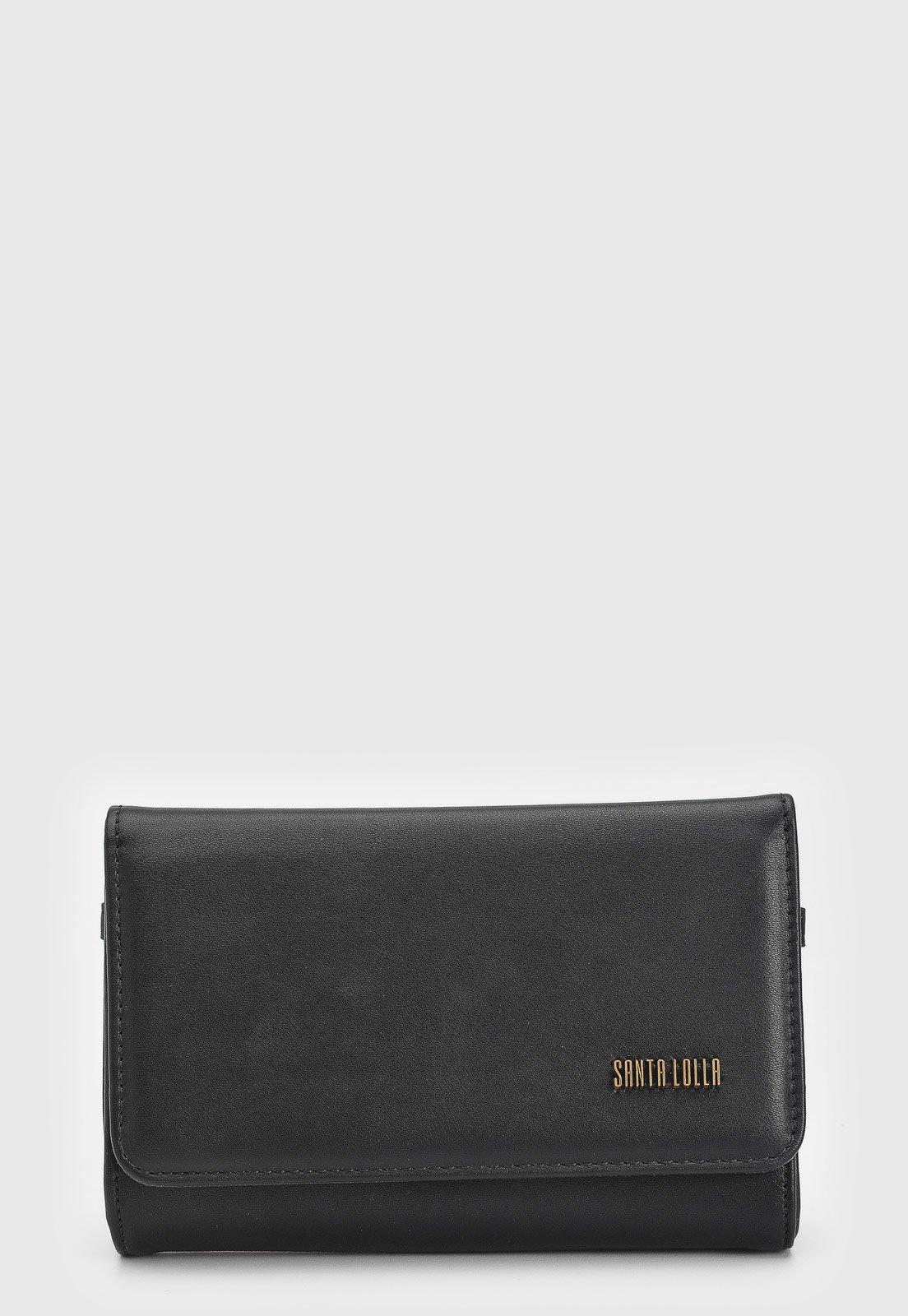 Bolsa Transversal Santa Lolla Alça Corrente Preta
