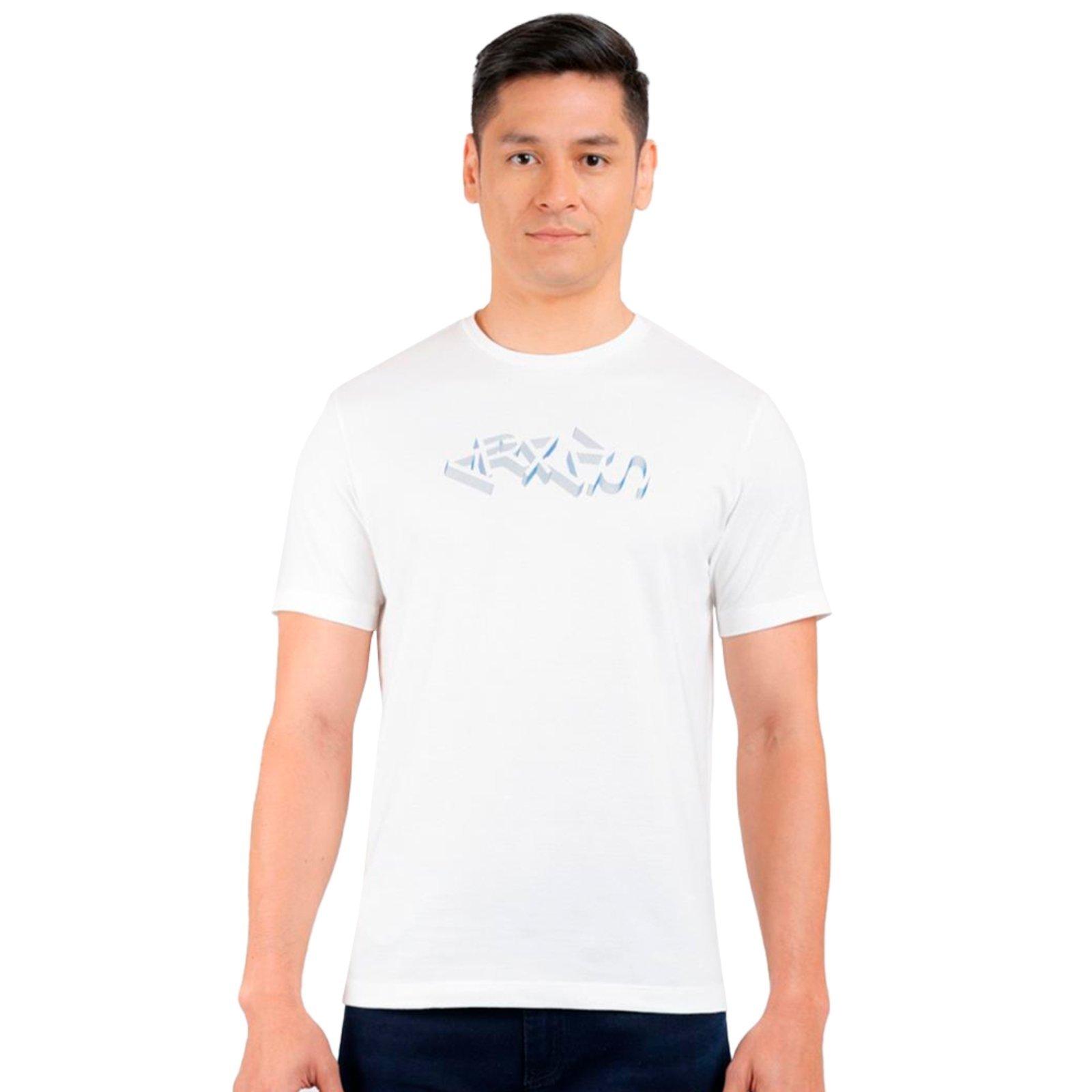 Camiseta Aramis Lettering 3D In24 Off White Masculino