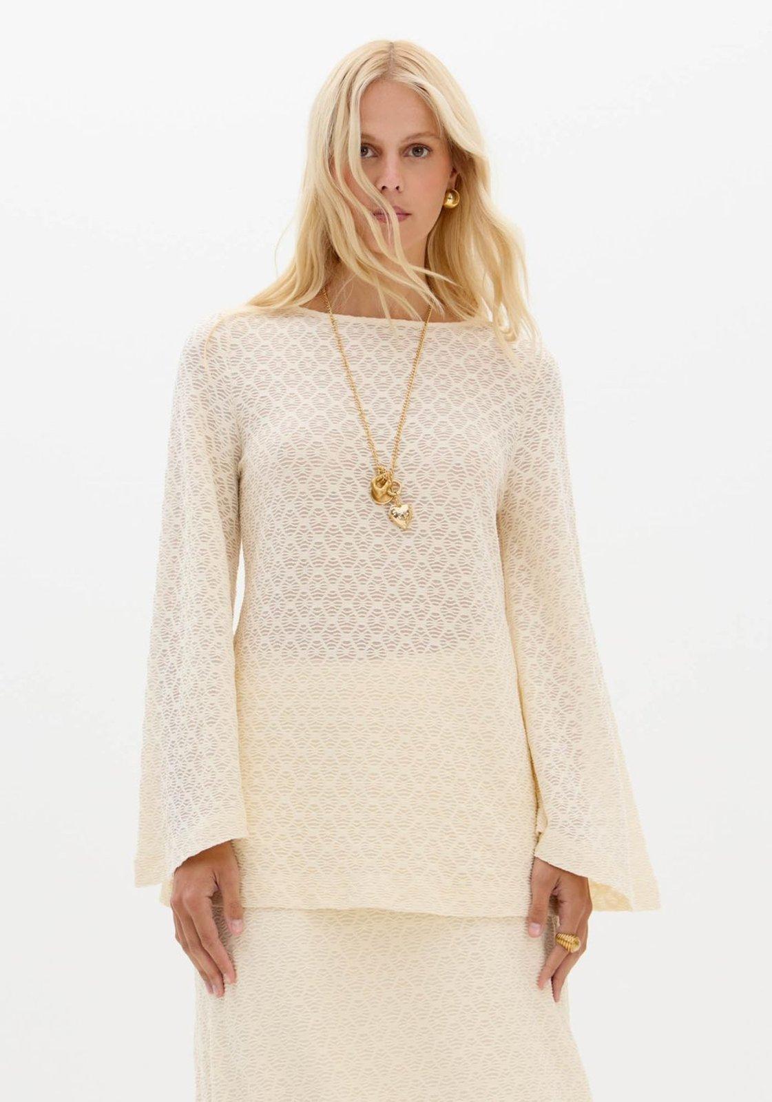 Blusa Solta Manga Longa Flare Lança Perfume