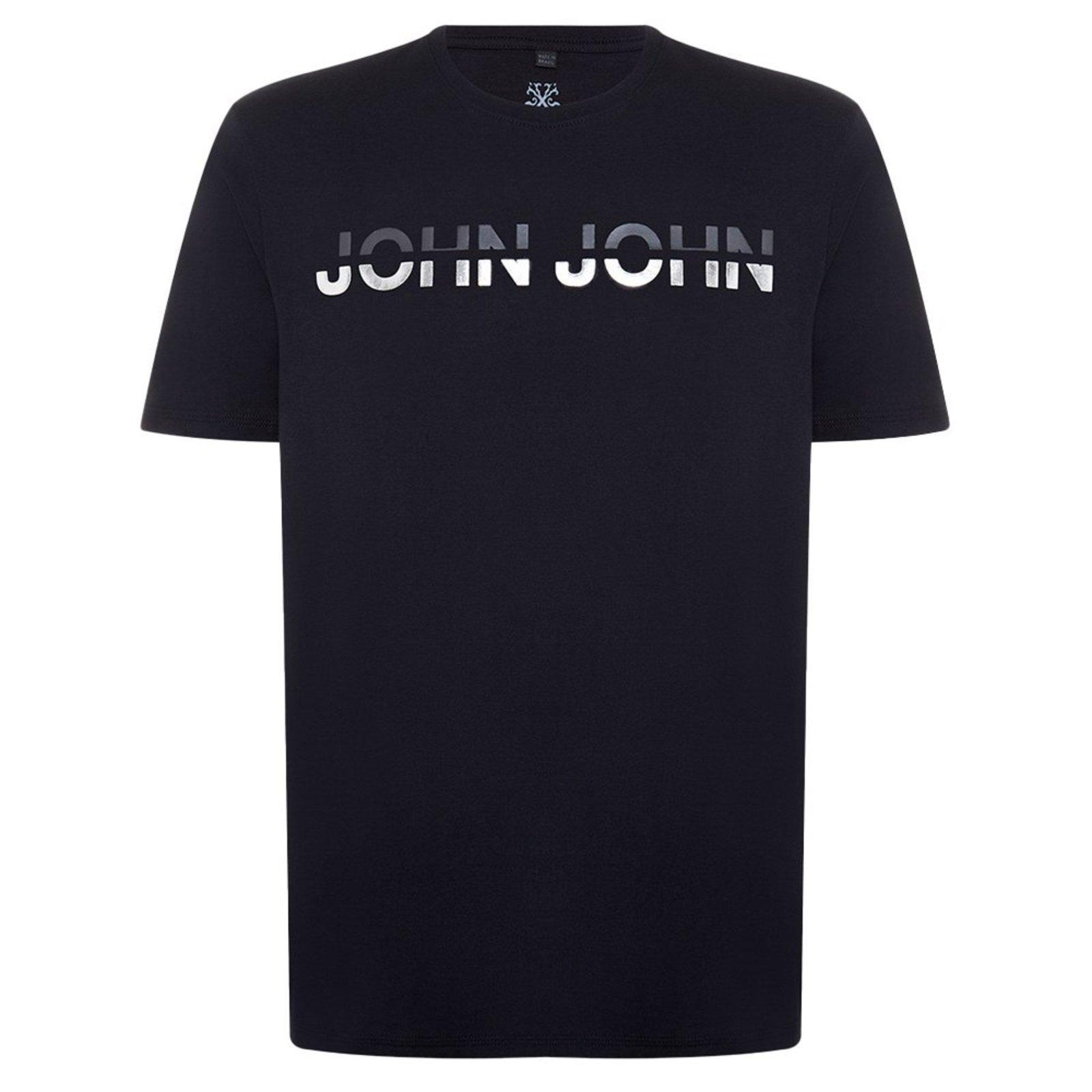 Camiseta John John Regular Duo Side In24 Preto Masculino