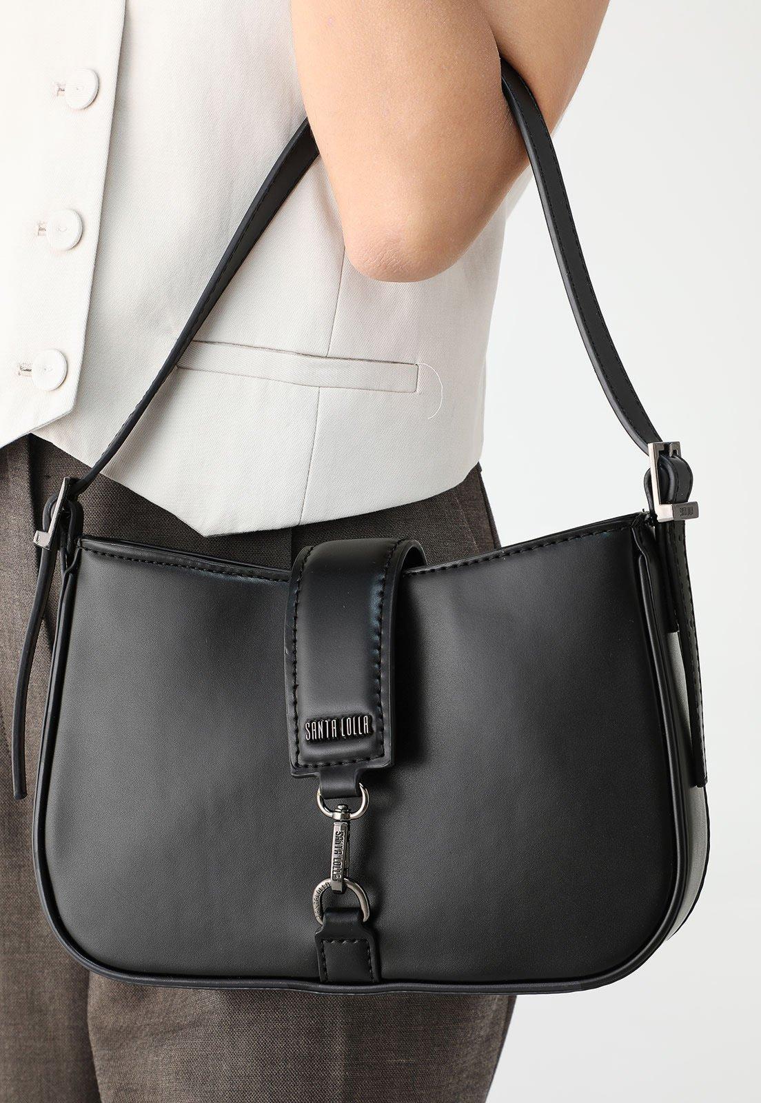 Bolsa Tiracolo Santa Lolla Fivela Preta